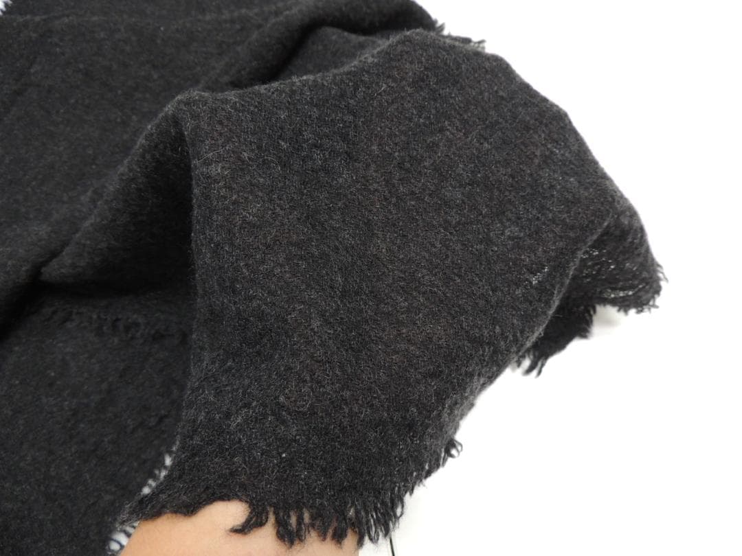 カヴァル KAVAL カシミヤ ストール マフラー 黒 ブラック(チャコール)