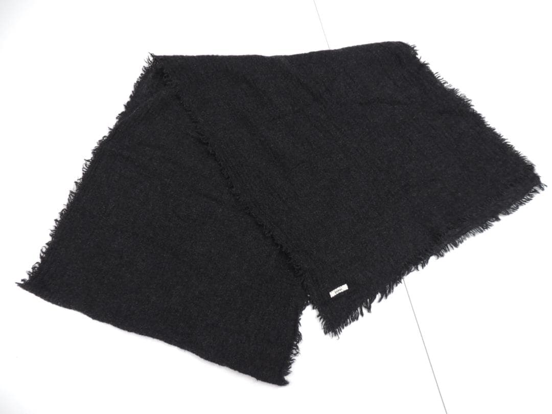 カヴァル KAVAL カシミヤ ストール マフラー 黒 ブラック(チャコール)