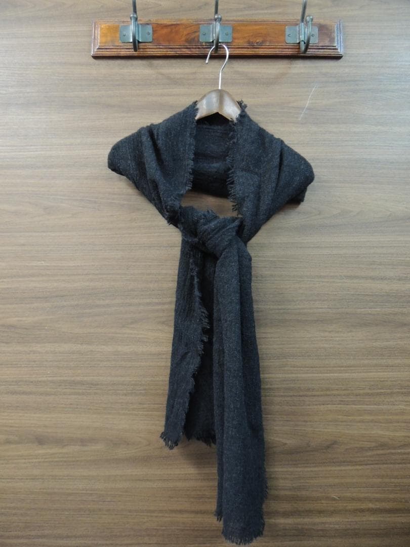 カヴァル KAVAL カシミヤ ストール マフラー 黒 ブラック(チャコール)