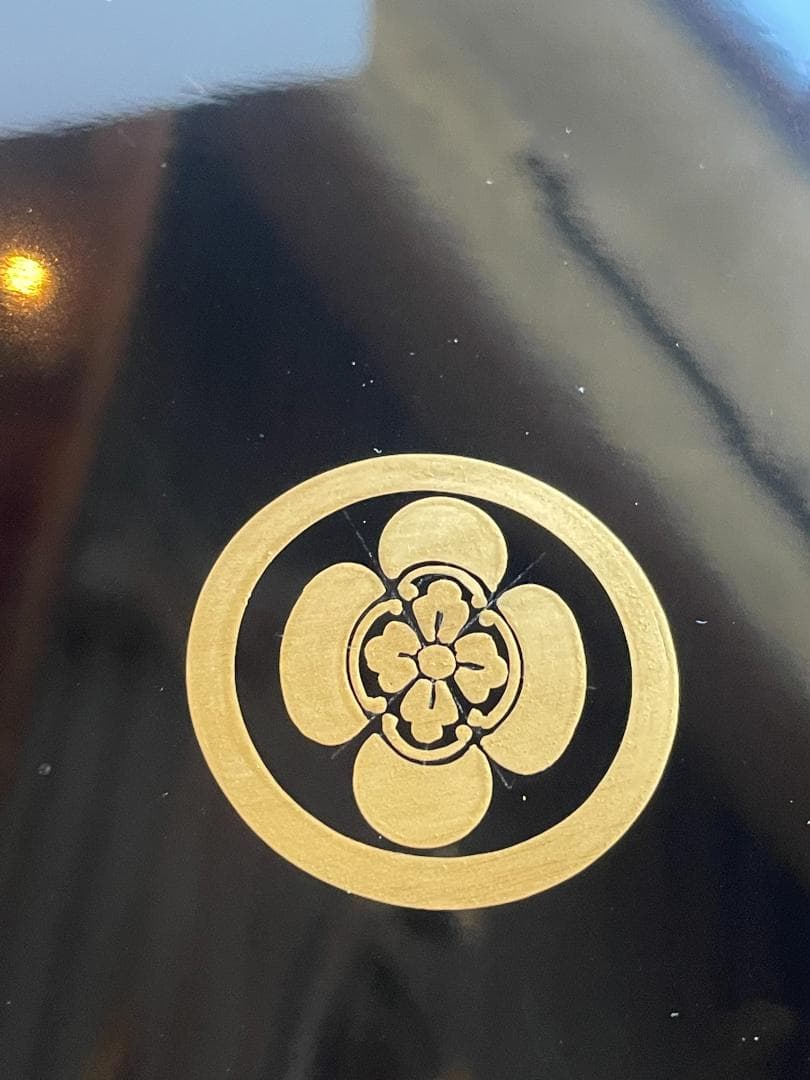 最高峰 輪島塗 祝儀盆 ８号 切手 盆 進物 本金磨 紋入 家紋 蒔絵 トレイ