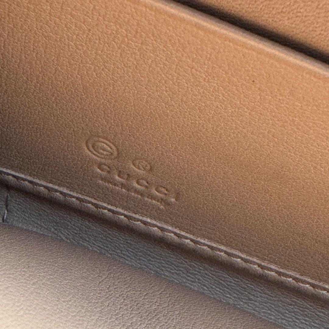 【極上美品】 GUCCI グッチ マイクロ シマ ラウンドファスナー 長財布