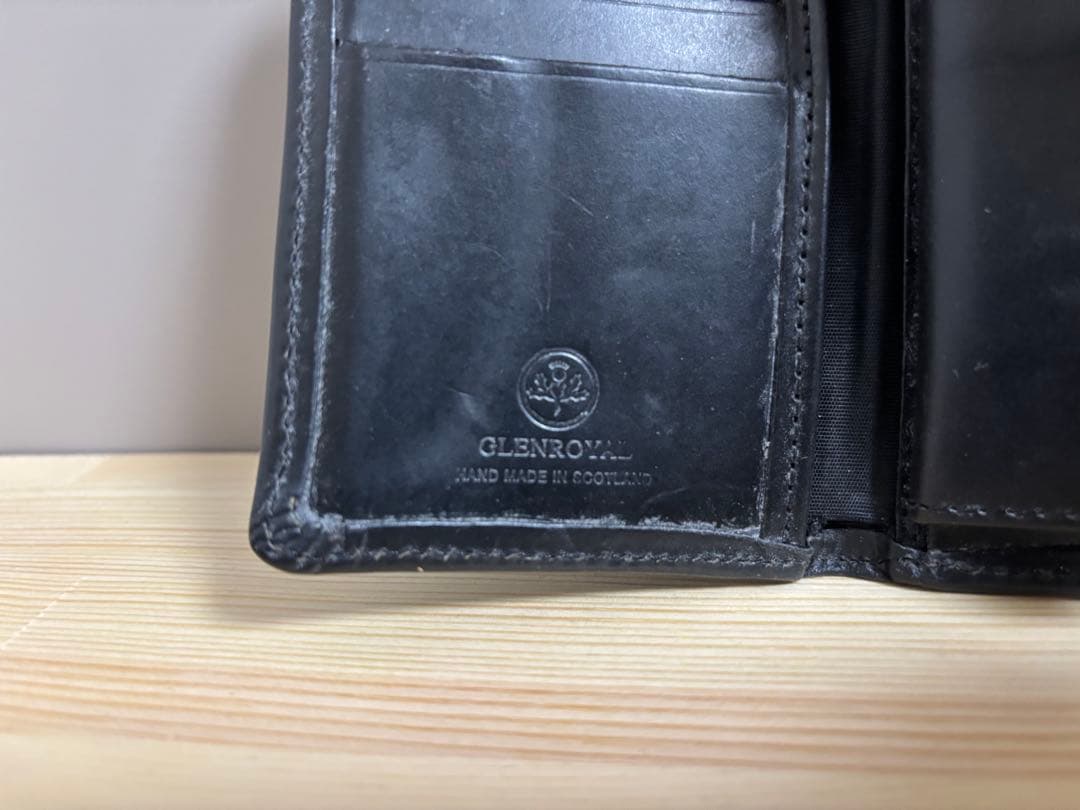 GLEN ブライドルレザー 三つ折り財布