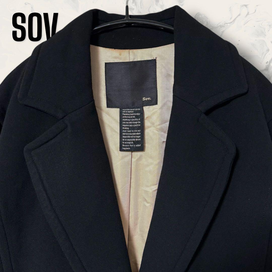 SOV. ドルマン スリーブ オーバーサイズ コート ブラック ダブスタ