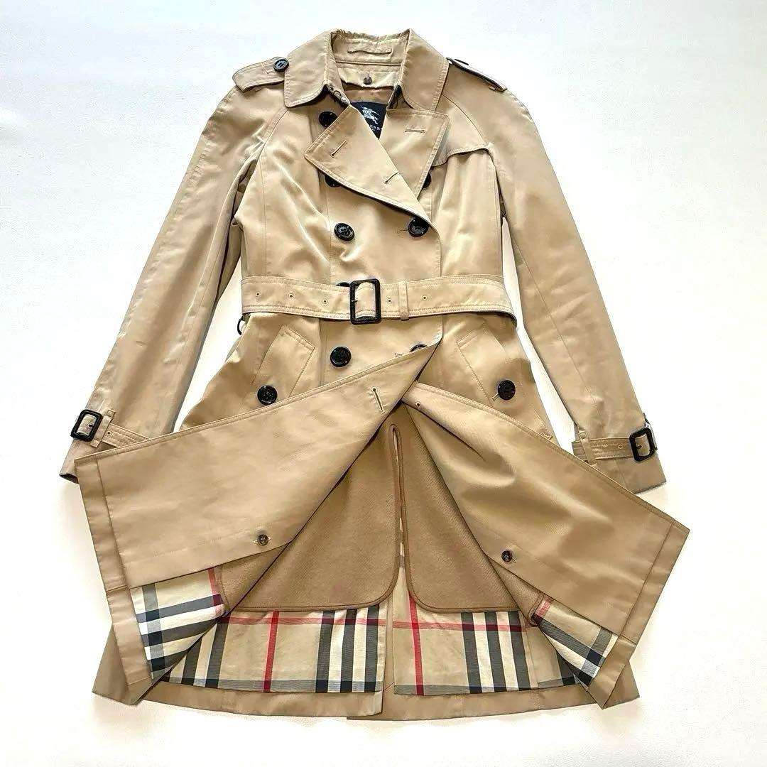 バーバリーロンドン ライナー ベルト付 トレンチコート ハニーベージュ