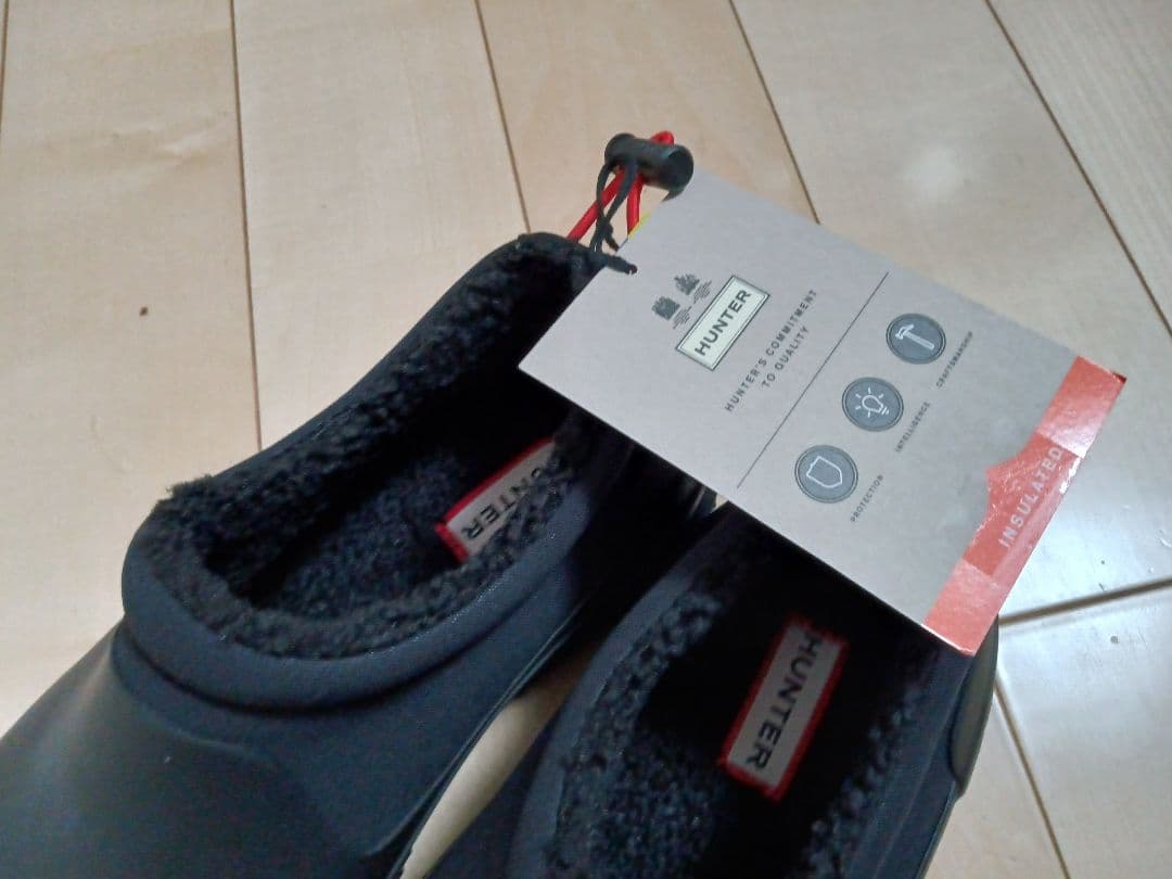 1【激安】ハンター メンズ　レインブーツ　スニーカー　シューズ黒UK7（26cm