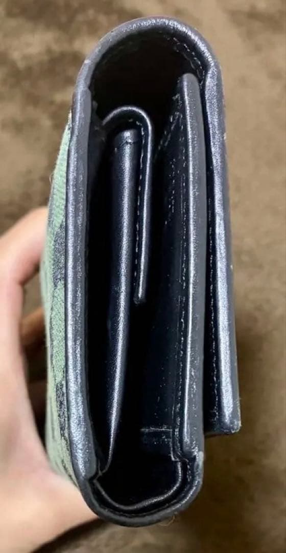 GUCCI ミントグリーン GGパターン 三つ折り財布