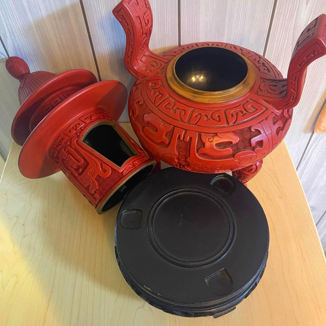 中国 線香立て 大香炉 三つ足 置物 陶芸 唐 アンティーク 時代 骨董品 文化