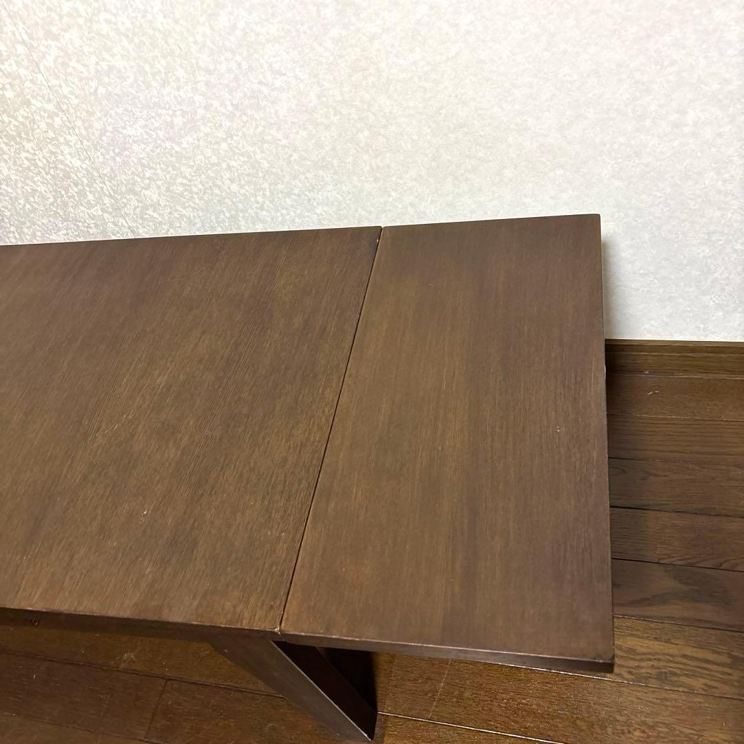 【良品】ローテーブル 伸長式 ブラウン