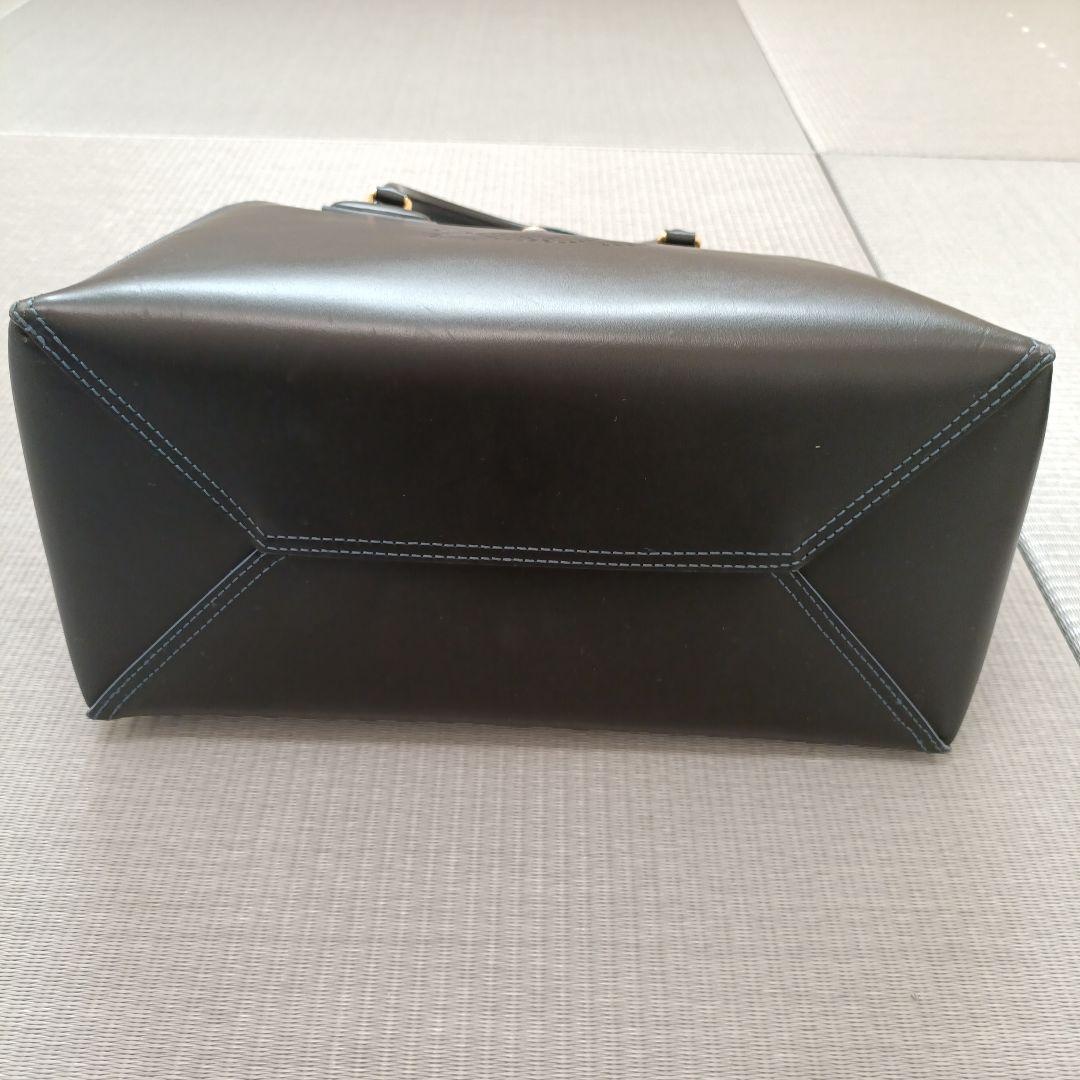 MOMOLOEWE レオ ネイビー 本革トートバッグ