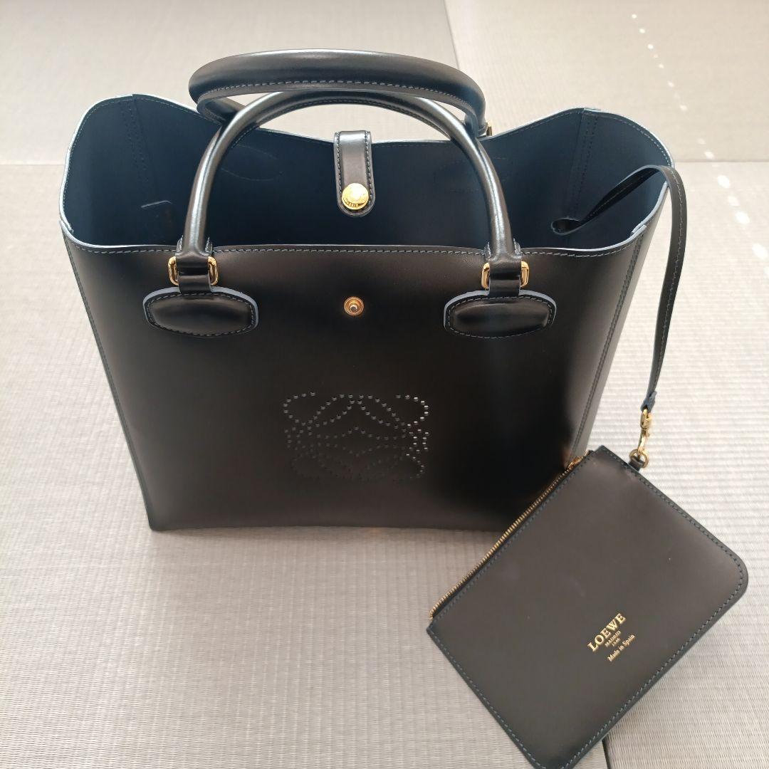 MOMOLOEWE レオ ネイビー 本革トートバッグ