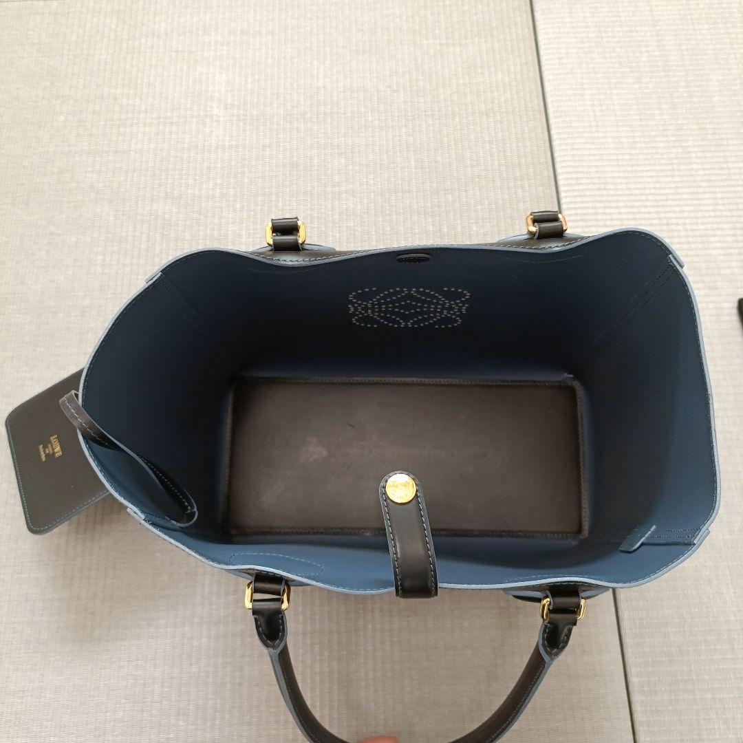 MOMOLOEWE レオ ネイビー 本革トートバッグ