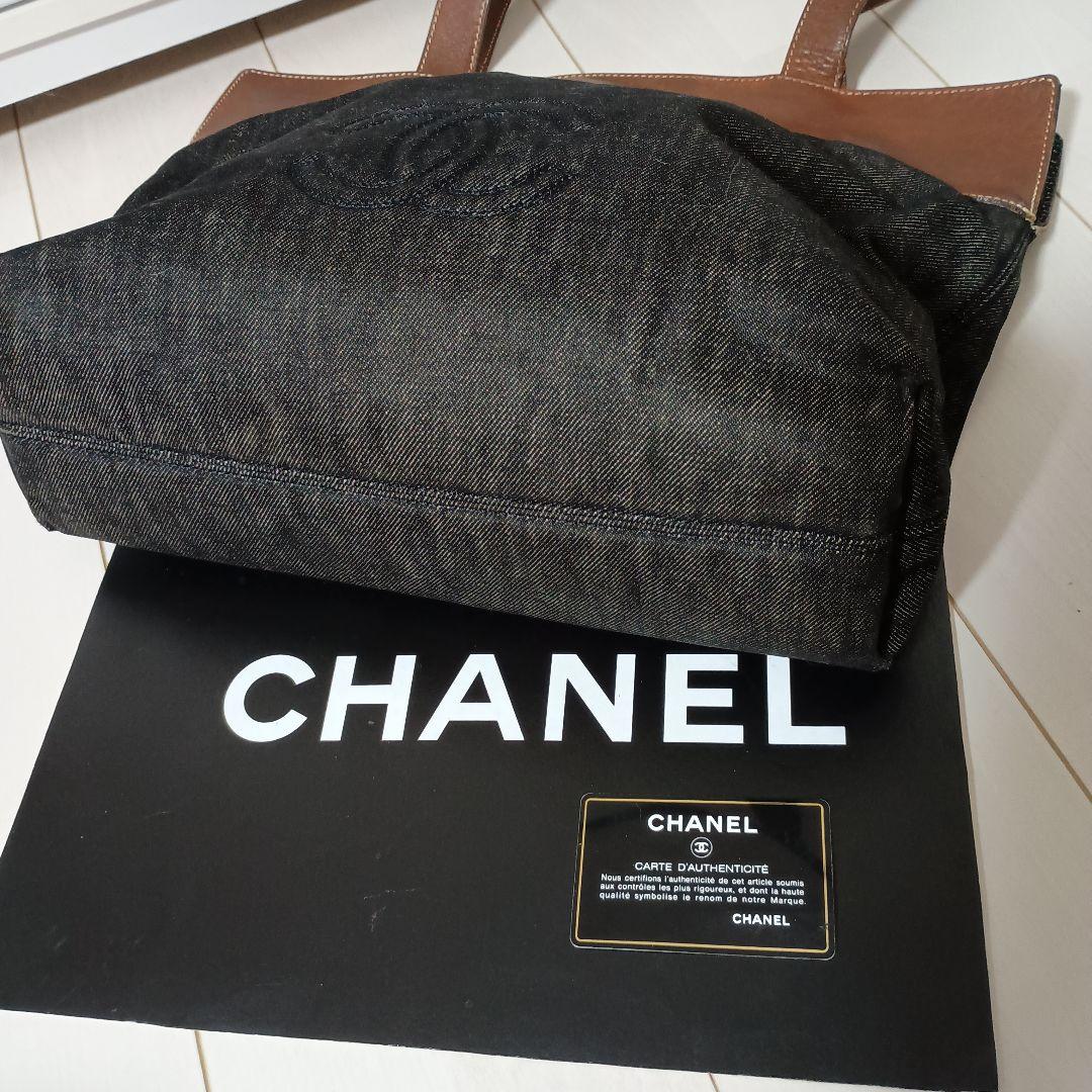 シャネルデニムココマークトートバッグ