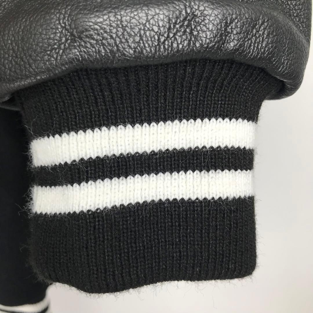 GAME SPORTS WEAR スタジャン ブラック S 牛革　アメリカ製