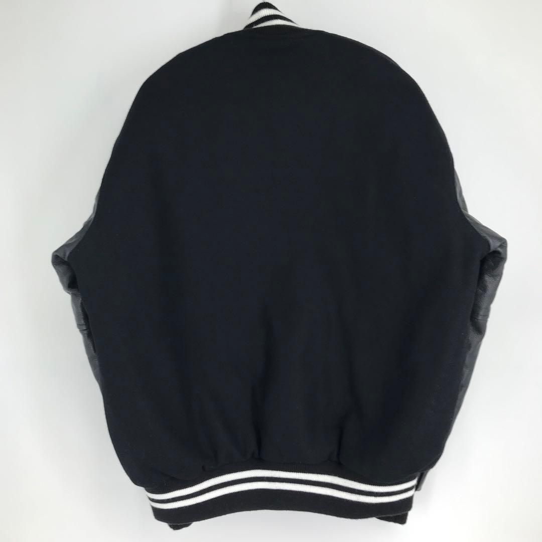 GAME SPORTS WEAR スタジャン ブラック S 牛革　アメリカ製