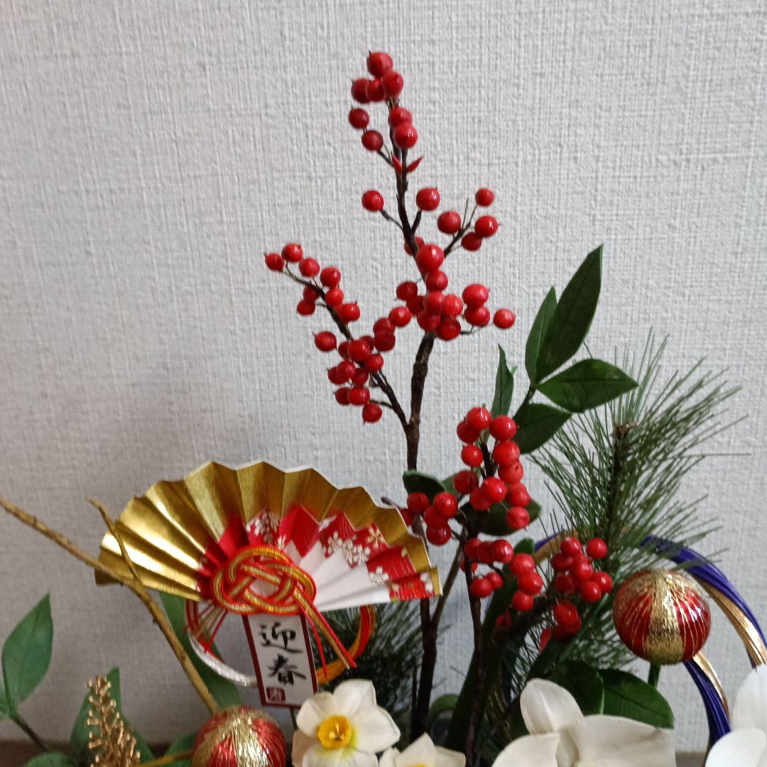 専用　迎春花　お正月アレンジ クレイフラワー樹脂粘土