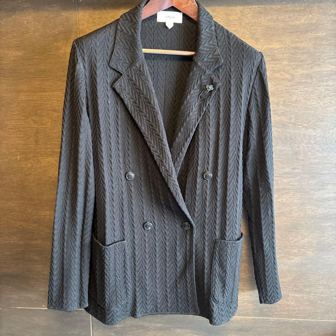 LARDINI テーラードジャケット ダブル ブラック　M