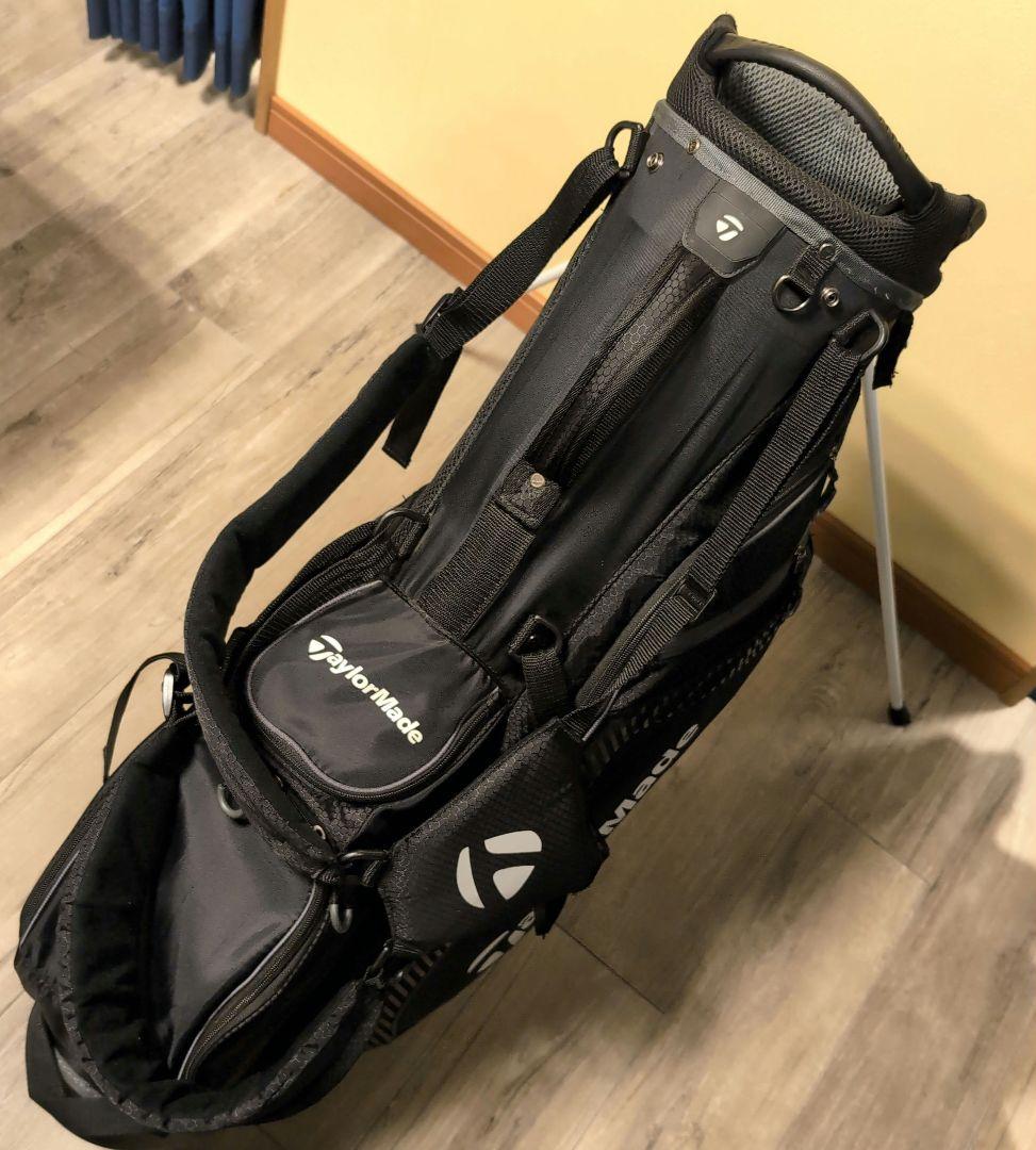 人気のブラック☆TaylorMade☆軽量スタンドキャディバッグ☆9.5型☆中古