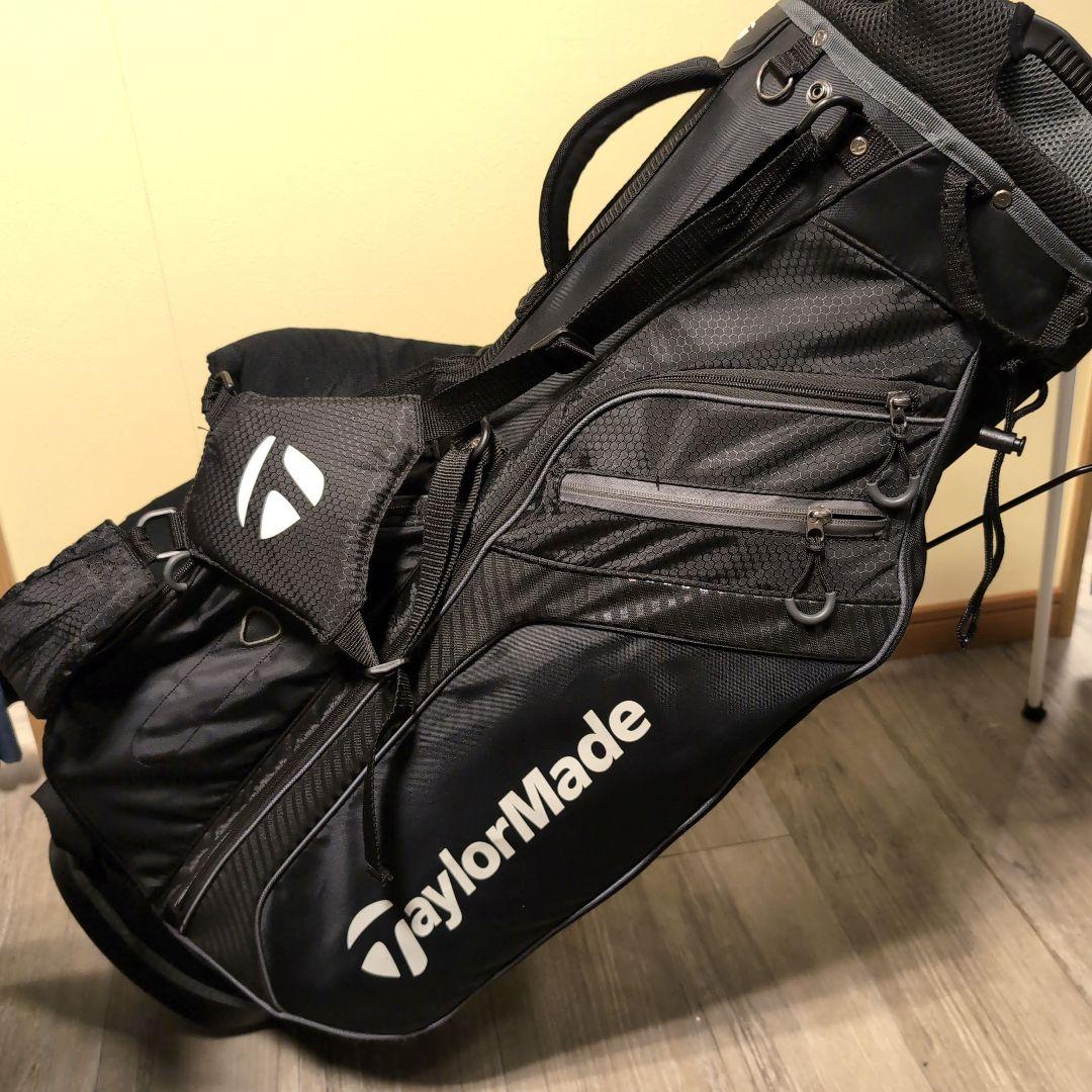 人気のブラック☆TaylorMade☆軽量スタンドキャディバッグ☆9.5型☆中古