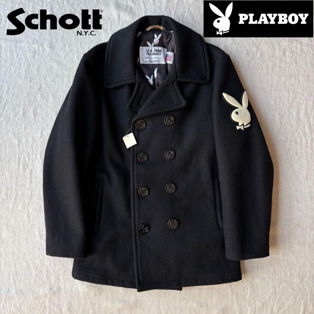 未使用品 USA製 ショット Schott プレイボーイ 740N Pコート