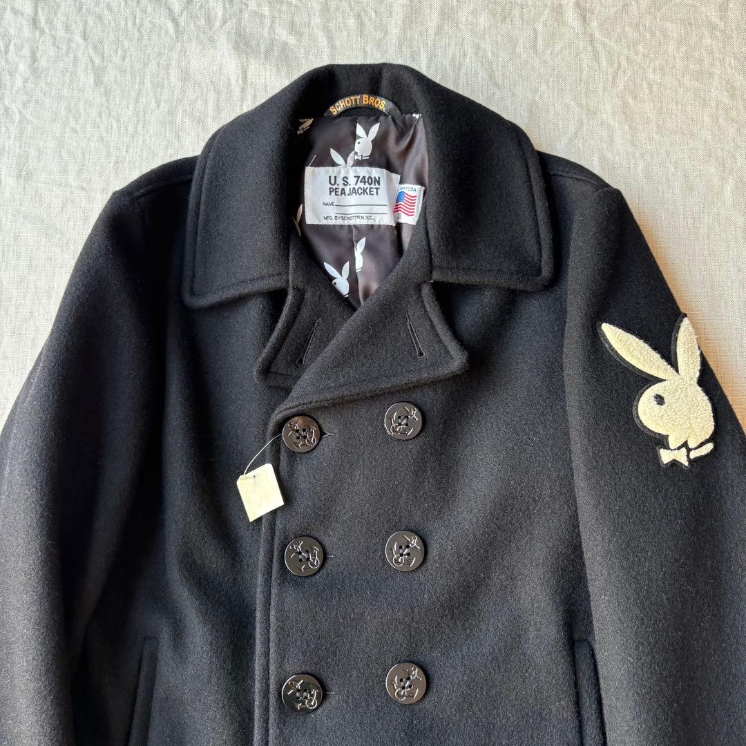 未使用品 USA製 ショット Schott プレイボーイ 740N Pコート
