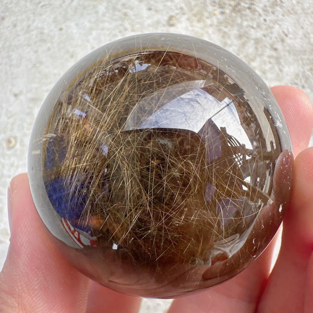 天然石ルチルクォーツのスフィア　ご購入前に在庫確認必要D.435
