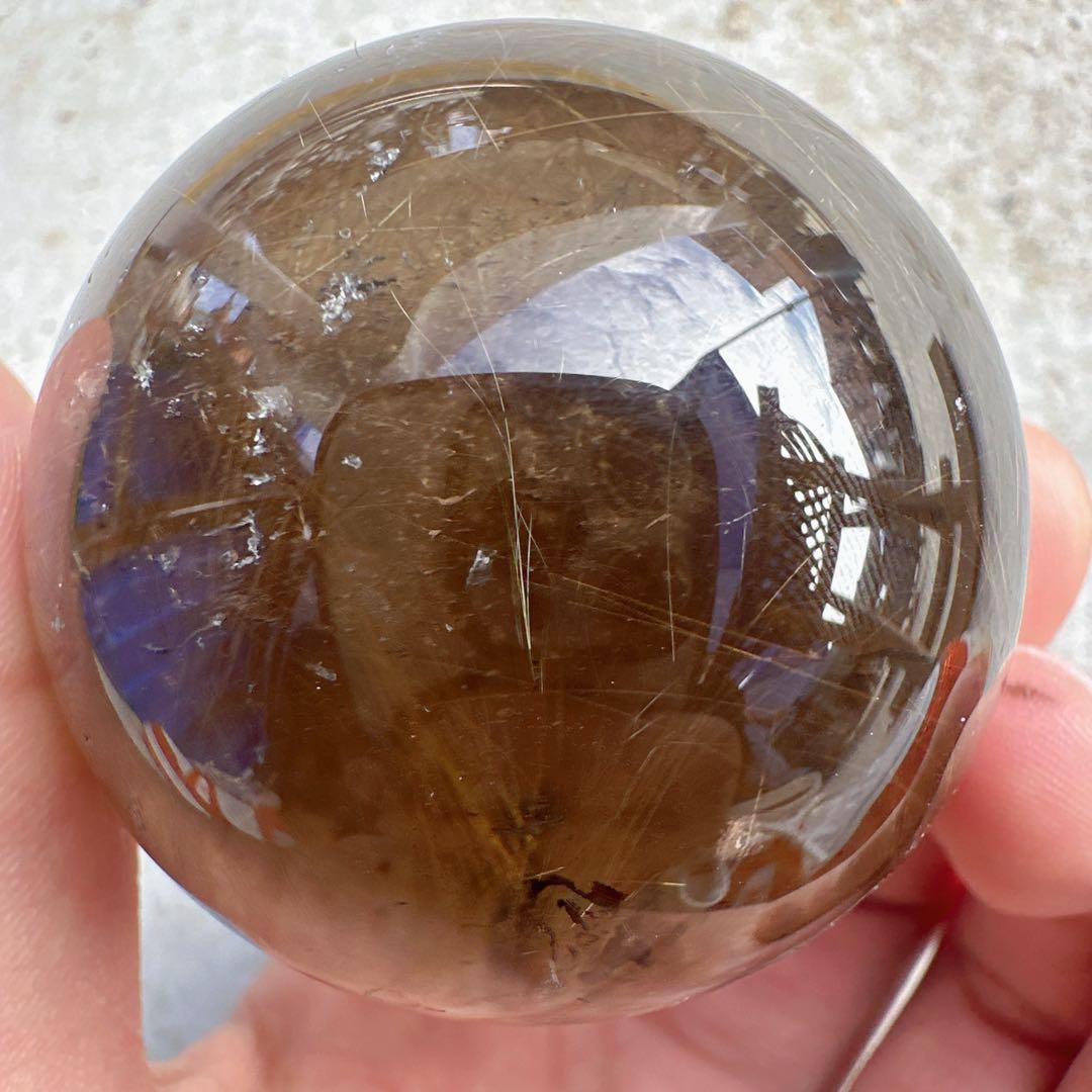 天然石ルチルクォーツのスフィア　ご購入前に在庫確認必要D.435