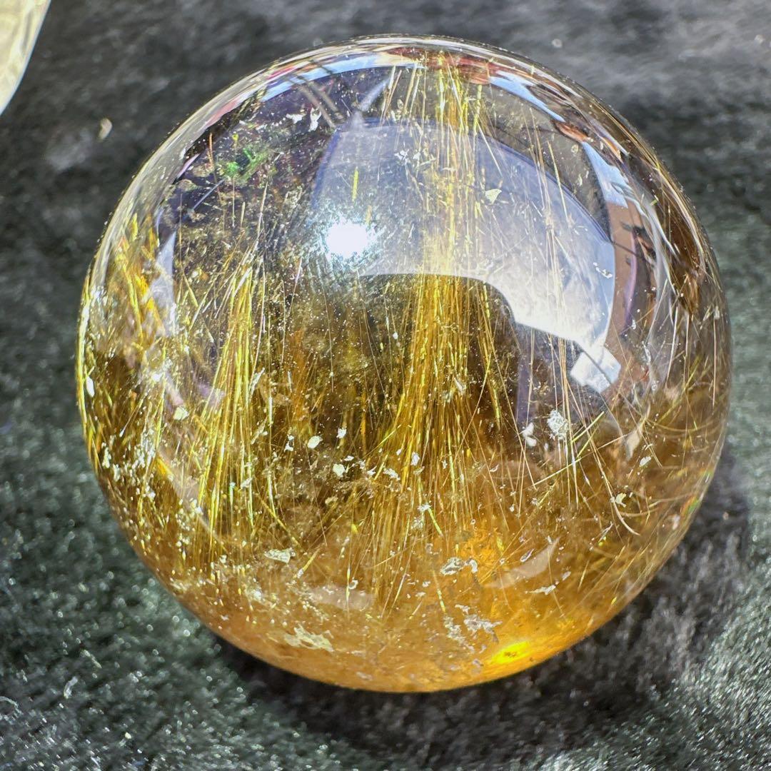 天然石ルチルクォーツのスフィア　ご購入前に在庫確認必要D.435