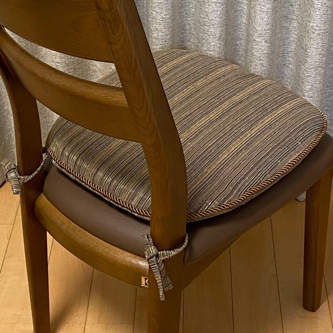 椅子用クッション／シートクッション／チェアパッド【６枚セット】