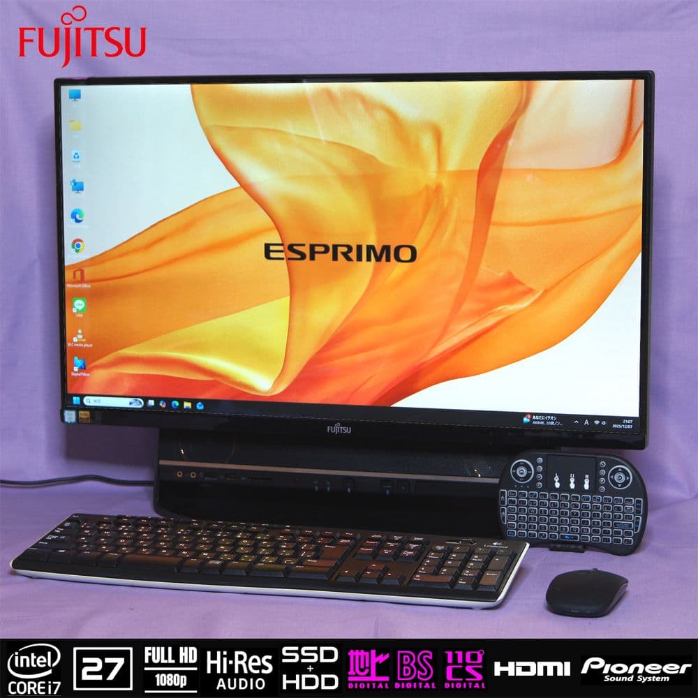 富士通プレミアムPC ESPRIMO/27型/i7/SSD+HDD/TV