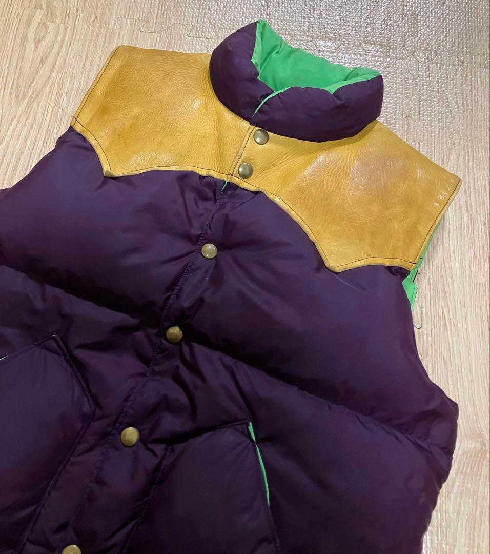 ロッキーマウンテン ダウンベスト 70年代ヴィンテージ 40 レザー