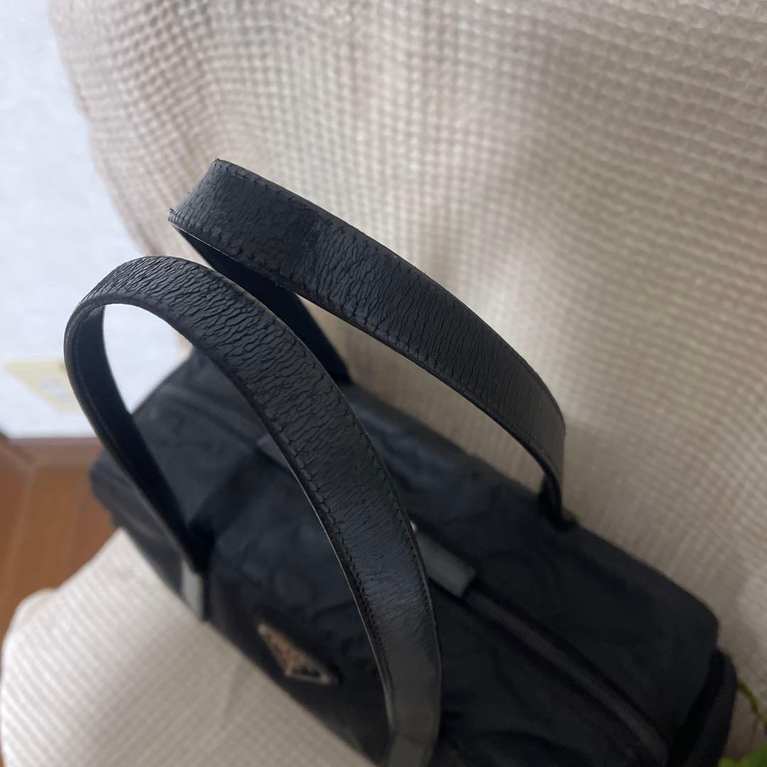 ◇ PRADA プラダ トートバッグ ナイロン×レザー ブラック ◇