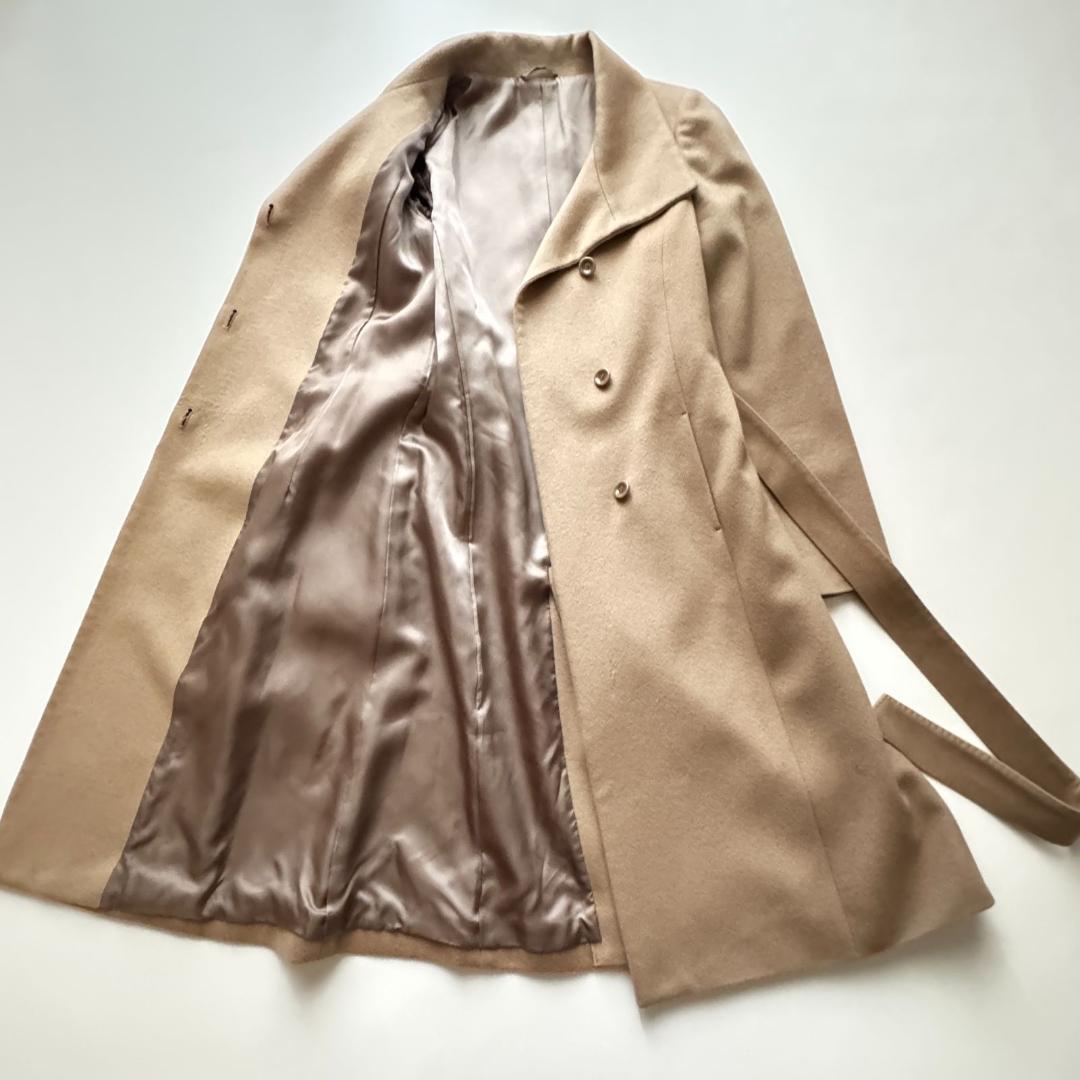 訳あり特価▫️アナイ カシミヤ100% ベルテッドーコート ベージュ　ロング　M