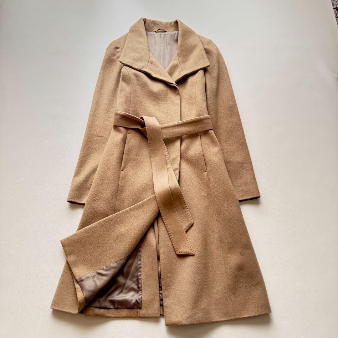 訳あり特価▫️アナイ カシミヤ100% ベルテッドーコート ベージュ　ロング　M
