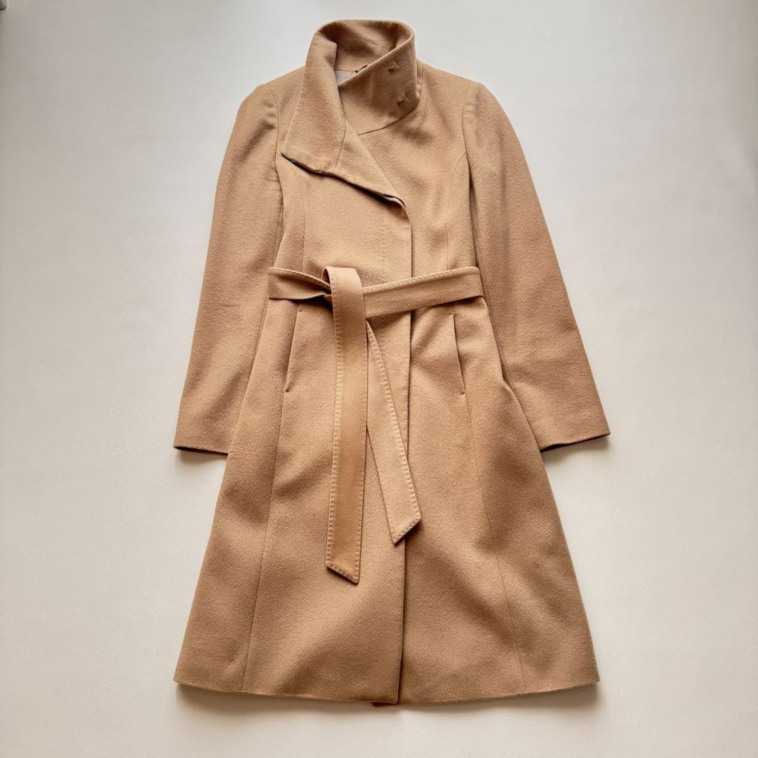 訳あり特価▫️アナイ カシミヤ100% ベルテッドーコート ベージュ　ロング　M