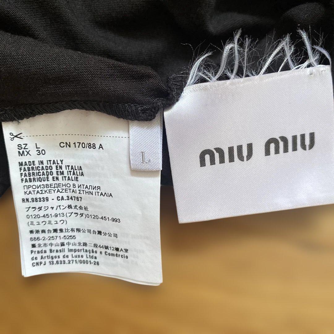 miu miu ミュウミュウ ハート柄 Tシャツ Lサイズ