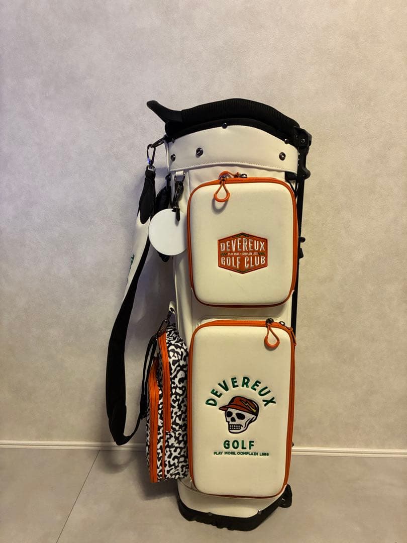 Devereux Golf キャディバッグ ホワイト/オレンジ