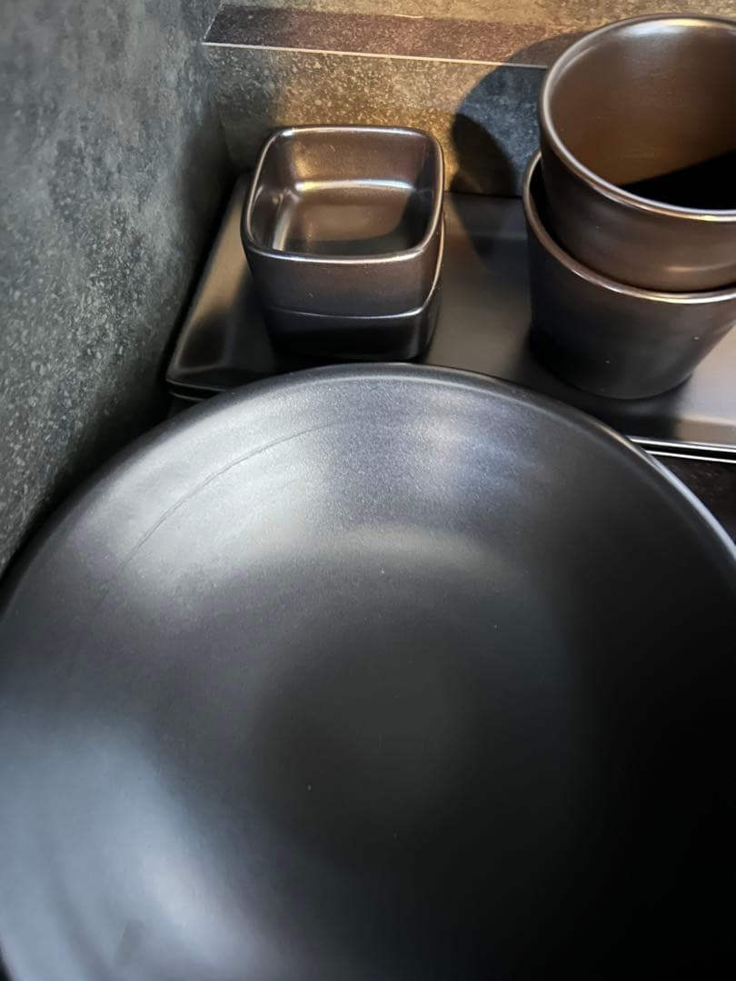 森修焼　ブラック　黒　取り皿　お皿　小鉢　豆皿