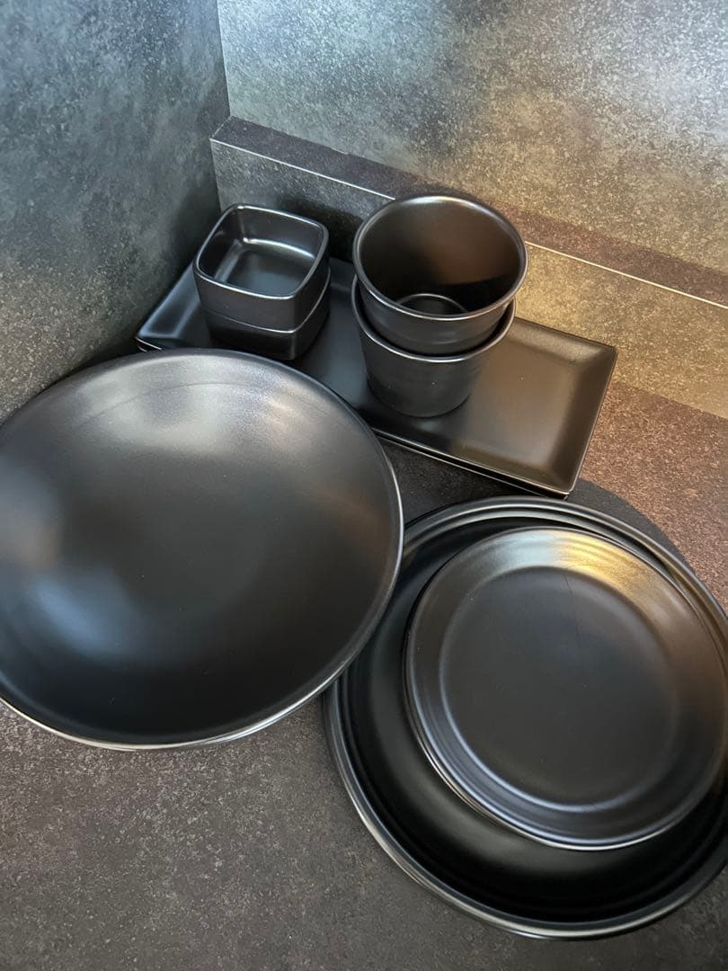 森修焼　ブラック　黒　取り皿　お皿　小鉢　豆皿