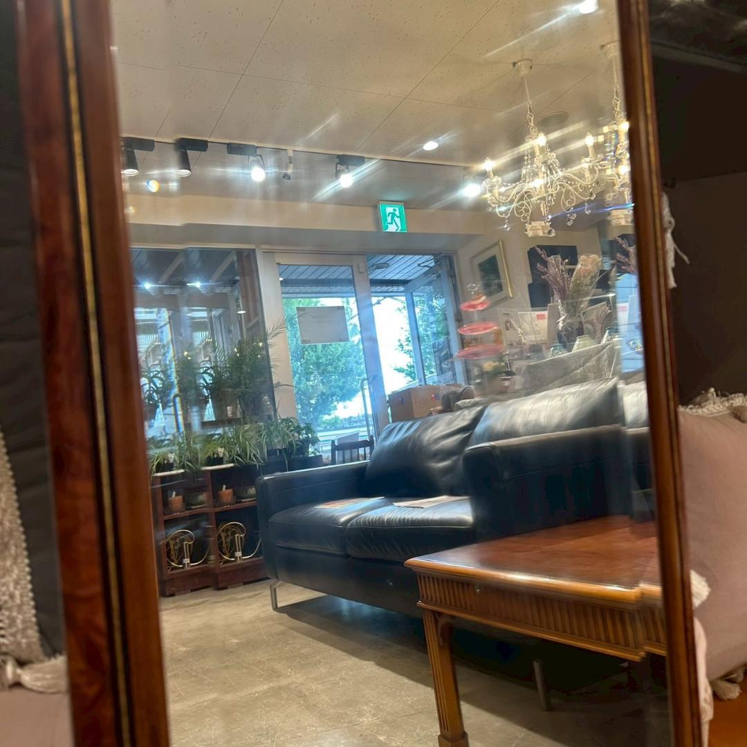 iΦ イタリア製 アンティーク調 姿見 鏡 スタンドミラー ウォールミラー 家具