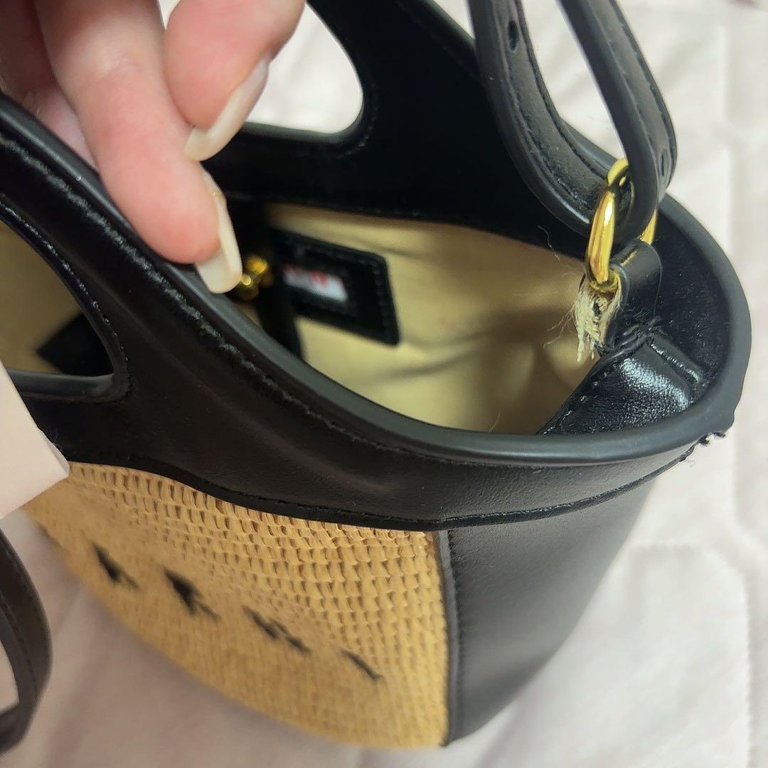 【最短7/24発送】MARNI かごバッグ 黒とベージュ