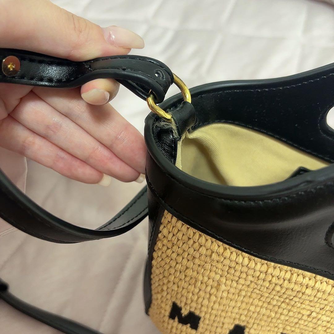 【最短7/24発送】MARNI かごバッグ 黒とベージュ