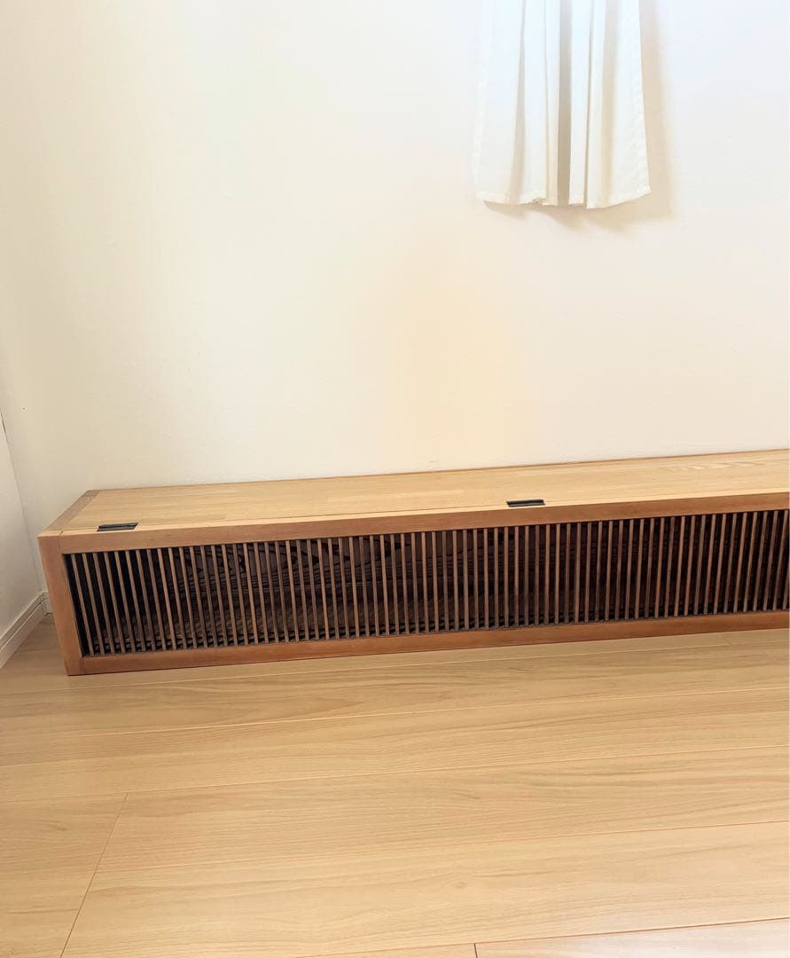 【無垢・木製ルーバー】吊り戸棚&置き棚　木製ガラリ