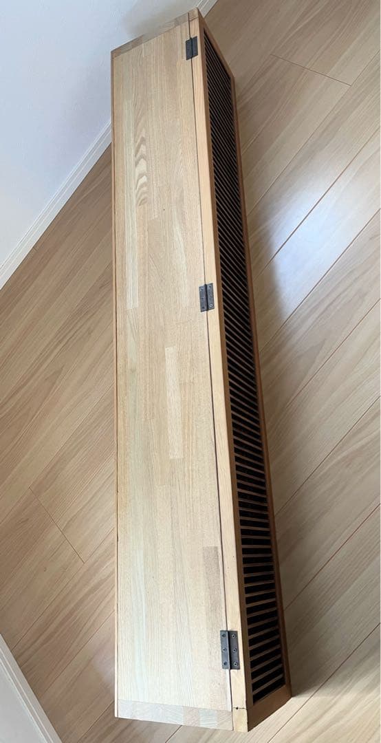 【無垢・木製ルーバー】吊り戸棚&置き棚　木製ガラリ