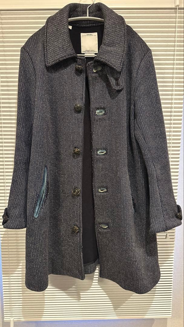 visvim（ヴィズヴィム）表参道店限定　ウール混合ネイビーコート