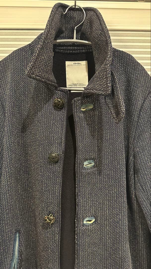 visvim（ヴィズヴィム）表参道店限定　ウール混合ネイビーコート
