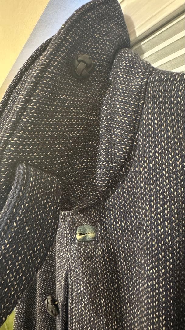 visvim（ヴィズヴィム）表参道店限定　ウール混合ネイビーコート