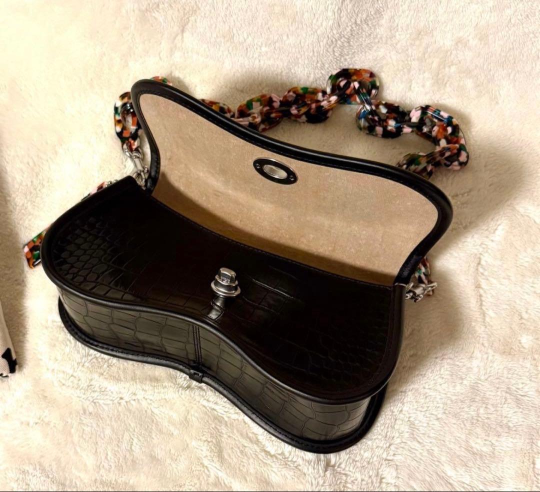 ※専　Coachtopia ウェイビー ディンキー バッグ・クロコ エンボスド