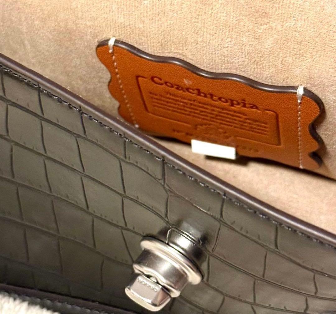 ※専　Coachtopia ウェイビー ディンキー バッグ・クロコ エンボスド