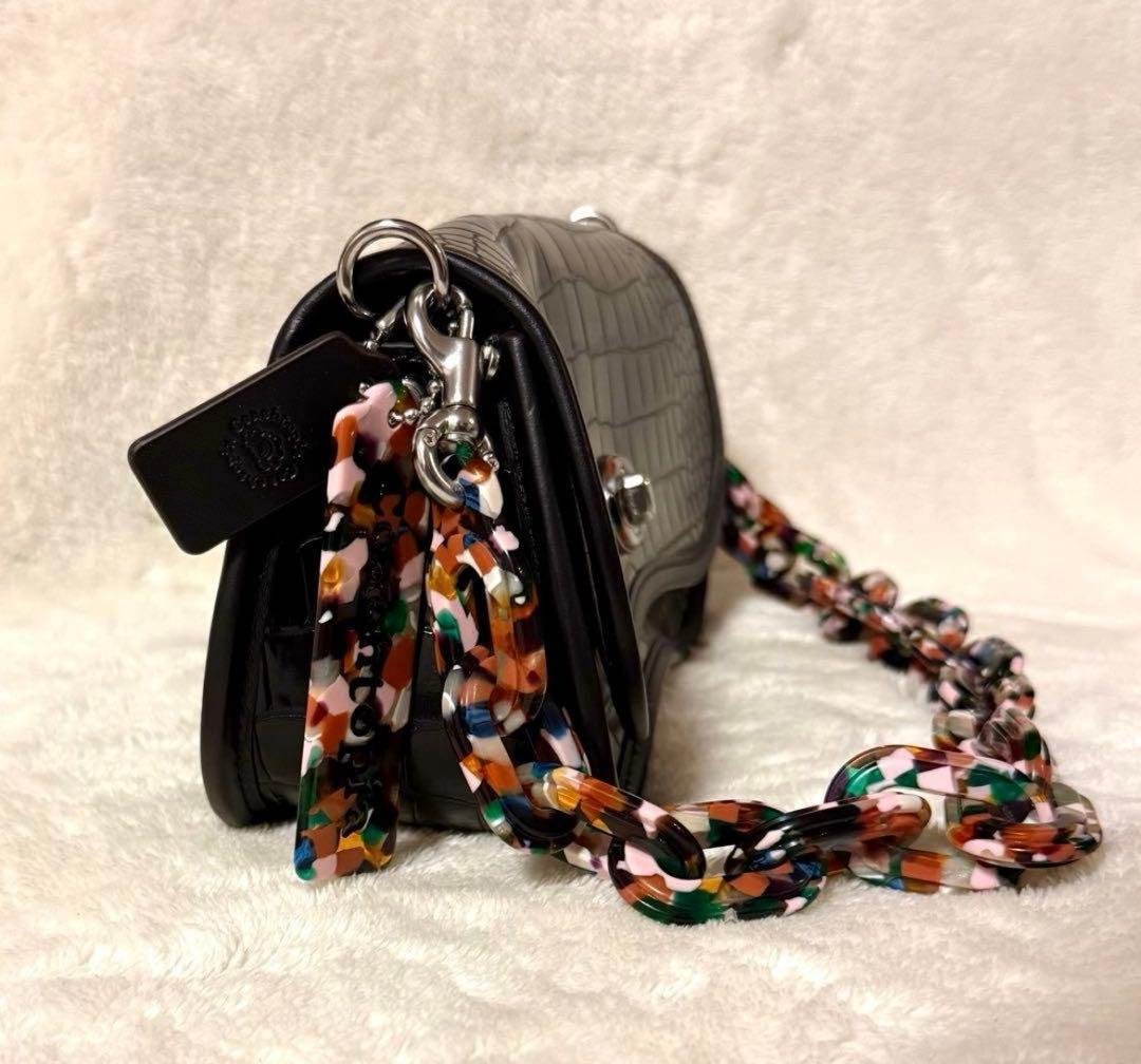 ※専　Coachtopia ウェイビー ディンキー バッグ・クロコ エンボスド