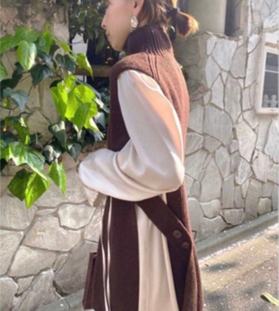 未使用　Ameri VINTAGE ベスト レイヤード シャツドレス　ワンピース
